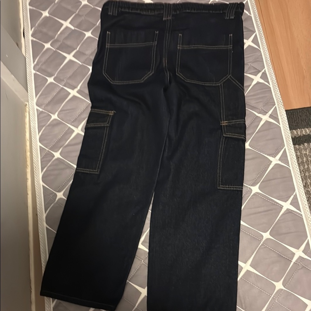 Black Cargo Pants with Relaxed Fit